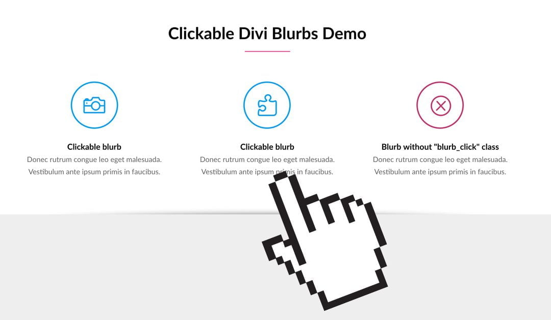 Clickable Blurb Module in Divi Theme