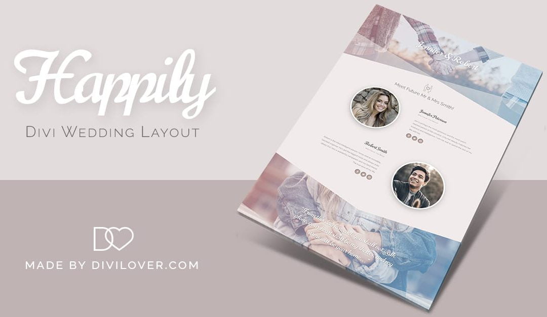 Happily: A Free Divi Wedding Page Layout