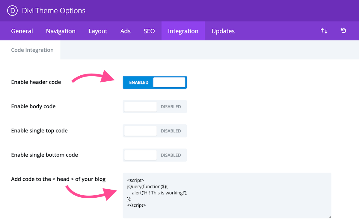 Divi Integration