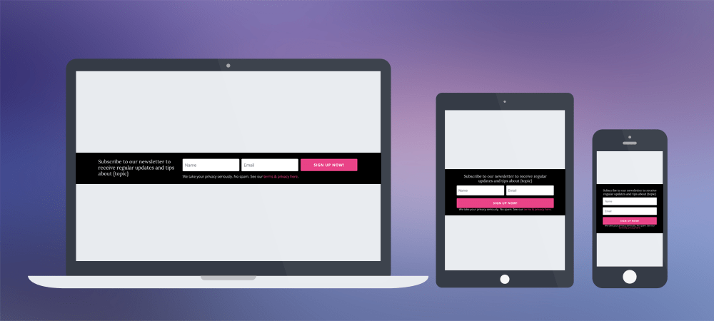 Slim Divi Optin Form Module Layout