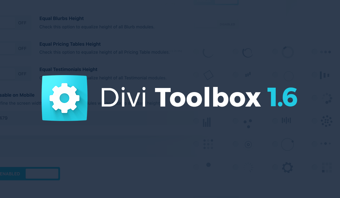 Divi Toolbox 1.6 release