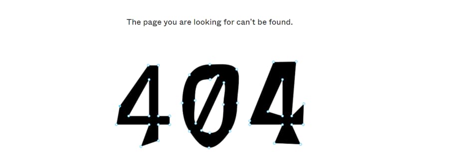 an interactive vector 404 page from Figma