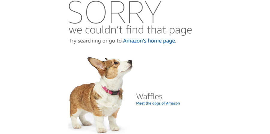 creative 404 pages from Amazon.com