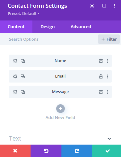 Divi Contact Form Email Settings