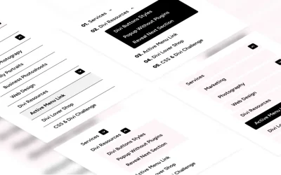 Vertical Menu with Collapsible Submenus: Free Divi Layout