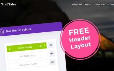 Transparent Sticky Header Template: Free Divi Layout