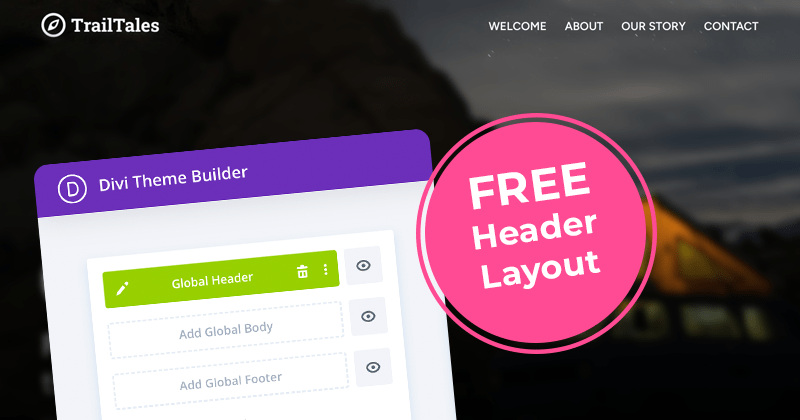 Transparent Sticky Header Template: Free Divi Layout